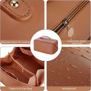 Sac cosmétique très vendu, grande capacité, imperméable, en PU, pour pinceaux, outils de beauté, cadeaux pour femmes, organiseur de maquillage portable pour les voyages - Product Image 4