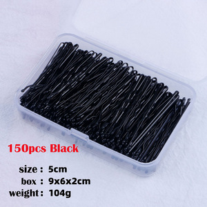 Moda YiLiBer 5cm Pequeño transfronterizo Venta caliente negro horquilla recta pinza de pelo redonda tocado 150 unids/caja horquillas - Product Image 6