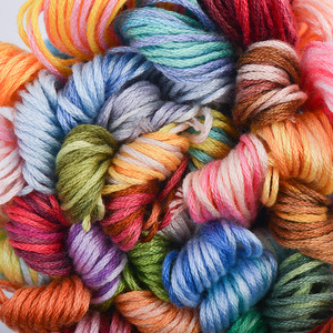 Fil à broder en 78 variétés de couleurs, paquet de 8 m, dégradé bicolore, fournitures pour la broderie au point de croix, artisanat, bricolage - Product Image 6