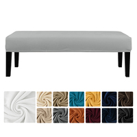 Housse de banc de salle à manger FORCHEER, housse de banc en velours pour salon, housse de pouf lavable, protection de siège de banc pour chambre à coucher
