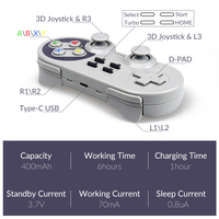 Manette sans fil BT pour console Nintendo NS, manette de jeu vibrante pour PUBG, compatible Android / PC / PS3