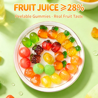 Individueel verpakte 3D fruitvormige gummy snoepjes, transparante zachte gelei snoepjes, gemengde kauwsnoepjes, groothandel