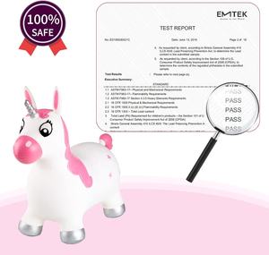 Jouets de sport Balance d'extérieur pour enfants, modèle d'animaux rebondissants, <span class=keywords><strong>licorne</strong></span>, saut, sport - Product Image 3
