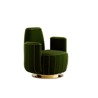 Canapé italien léger et luxueux pour une personne Canapé cactus d'art en cuir post-moderne Grand appartement meublé de créateur
