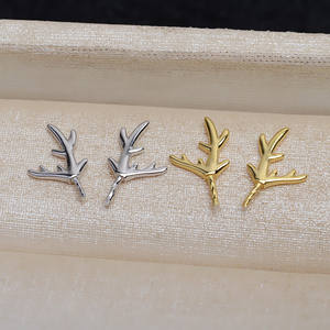 Bandeja de Accesorios para Pendientes Colgantes de Moda, Hechos a Mano, Plata S925, Perla Barroca, Astas de Ciervo con 1 Par de Cuernos de Demonio 4375 - Product Image 4