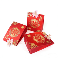 Boîte cadeau pliable portable en carton blanc de qualité alimentaire, écologique, avec fermeture magnétique et poignée, pour bonbons et chocolats de mariage