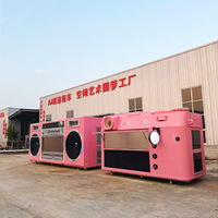 Kiosque conteneur de style rétro, modèle de voiture-restaurant, structure en acier, maison préfabriquée multifonctionnelle pour café, tendance des influenceurs