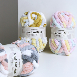 Domi ngón tay chất lượng cao hiển thị 226g cho Crochet đệm Chăn túi Chunky Chenille sợi - Product Image 2