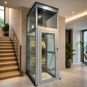 Ascensor Hidráulico Residencial para Hoteles, Capacidad de 400 kg, 2-4 Paradas, Cabina de Acero Inoxidable, Ascensor de Pasajeros Silencioso MRL - Product Image 1