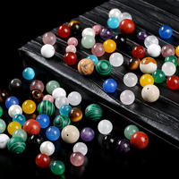 JD GEMS Vente en gros de perles d'agate naturelles de 4 mm à 12 mm, demi-percées, colorées, certifiées CNAS, de haute qualité, pour la fabrication de bijoux et de bracelets