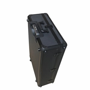 Caja <span class=keywords><strong>de</strong></span> <span class=keywords><strong>herramientas</strong></span> portátil <span class=keywords><strong>de</strong></span> aluminio negro Barbero <span class=keywords><strong>maletín</strong></span> vacío pequeño multifuncional para el hogar - Product Image 2