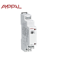 Relais thermique miniature de haute qualité 220V AC/DC sur rail DIN, protection scellée IP20, réglage du potentiomètre, fonction unique, temporisation