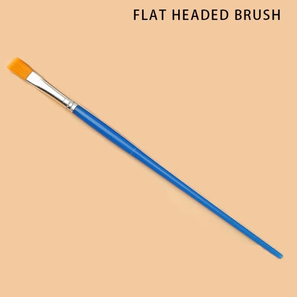 Blue Flat Paint Brushes