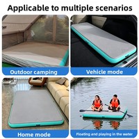 Matelas pneumatique portable en PVC avec texture brossée, imperméable et flottant pour voiture, SUV, camping et voyage