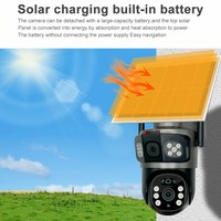 Caméra de sécurité 4G étanche IP66 9MP 12MP en promotion, 3 objectifs, 3 écrans, solaire, Wi-Fi, zoom 10X, suivi mobile, détection humanoïde, TF