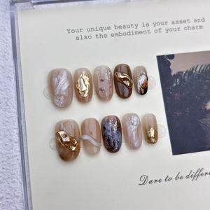 10 pièces <span class=keywords><strong>Faux</strong></span> Ongles Personnalisés <span class=keywords><strong>en</strong></span> Gros Nouvelle Tendance Ongles à Presser Acrylique Haute Qualité Couverture Complète pour Doigts - Product Image 6