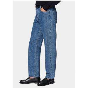 Jeans Azules Lavados Personalizados para Hombre, 100% Algodón, Pantalones Vaqueros Clásicos Vintage de Corte Recto y Ajustado - Product Image 3