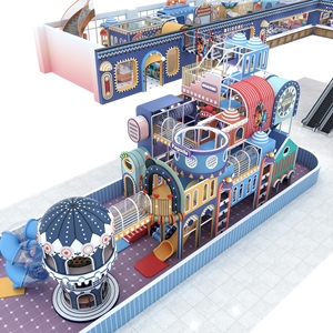 Mall atrium sân chơi trong nhà mô hình Số đa cấp cấu trúc chơi mềm bóng hố cao trượt cho trường học tại nhà công viên giải trí - Product Image 2