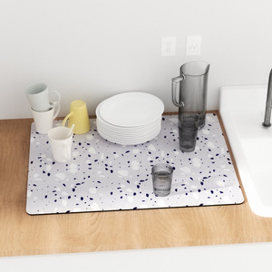 Large Absorbent Kitchen Draining Mat – Super Antiskid Dish Drying Pad, <b>Quick</b> Dry Mat for Coffee Cups, Glasses, Utensils – Bathro - Product Image 3