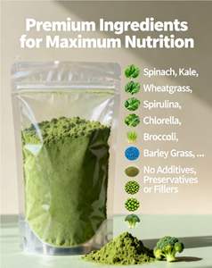 Supplément Superfood en poudre de légumes verts biologiques avec 32 fruits et légumes-Saveur de pomme végétalienne pour une nutrition quotidienne et un regain d'énergie - Product Image 2