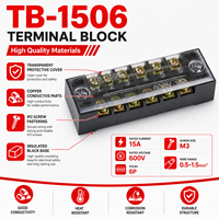 Bloc de bornes industriels TB 600V avec boîtier ABS ignifuge pour connecteur de câblage
