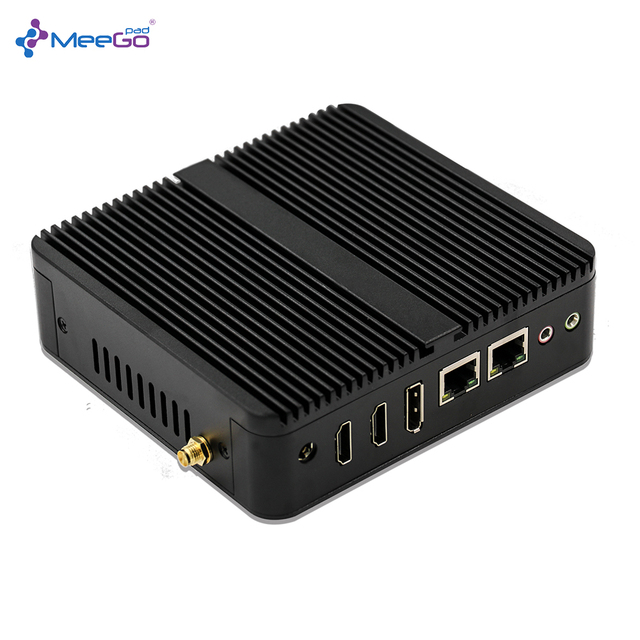 High Performance Fanless Mini Computer Intel J6412 Quad 8GB DDR4 Supports WiFi 4G Module Wide Voltage DC Power Supply Dual