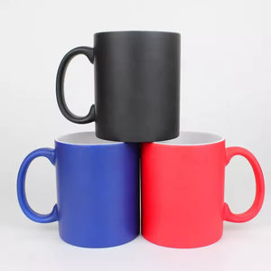 Tasses en céramique en grès vierges de 11 oz, personnalisables par changement de couleur magique, pour sublimation DIY de vos photos, thème Rentrée des classes, style minimaliste - Product Image 5