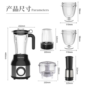 Blender Mixeur Happy Partner 6 en 1, Blender et Hachoir de Cuisine, Mixeur Ménager - Product Image 6