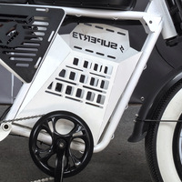Vélo électrique tout-terrain à pneus larges résistants à la neige, cadre en acier au carbone, amortisseur, pédale, batterie au lithium 48V, 65 km d'autonomie
