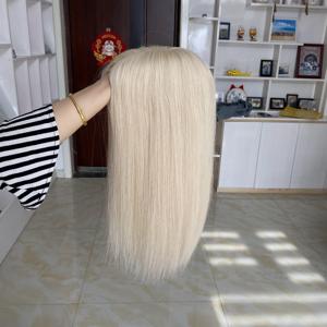 ท็อปเปอร์ผมไหมแบบสวมใส่ประจำวันพร้อมผมรัสเซีย รุ่น HT-014 # สำหรับปกปิดผมบางและผมร่วง - Product Image 4