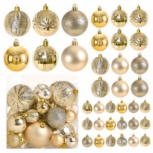 Bolas de Navidad de Plástico Irrompibles, Nuevas, con Formas Especiales, de 4/6/8 cm, Galvanizadas, Impresión a Todo Color, Adornos de Lujo para Fiestas - Product Image 2