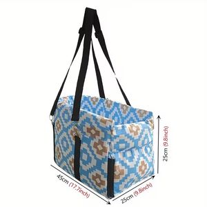 Funda Protectora Portátil para Asiento Trasero de Coche para Mascotas, Asiento Elevador Plegable de Poliéster para Viajes con Mascotas, Hamaca con Asa para Viajes al Aire Libre - Product Image 1