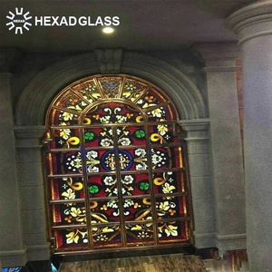 Custom HEXAD GLASS Industrial Solid Leaded Church Tiffany Windows Vitral Flor Pegatina Suncatcher Color Vidrio Templado - Product Image 2