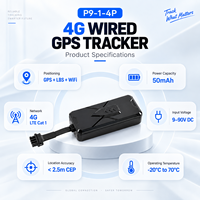 Traceur GPS filaire 4G P9-4P pour voiture, camion, moto, suivi de véhicule en temps réel, coupure à distance du carburant, dispositif de gestion de flotte GPS