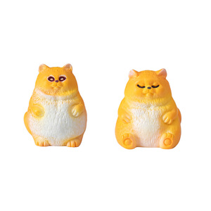 Dp Craft Chubby <b>Cat</b> Figurines 2Pcs Resin Desktop Ornaments Living Room Decor - Product Image 5