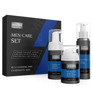 OEM ODM Man Face Set per la cura della pelle detergente per il viso Set di lozione per Toner per uomo