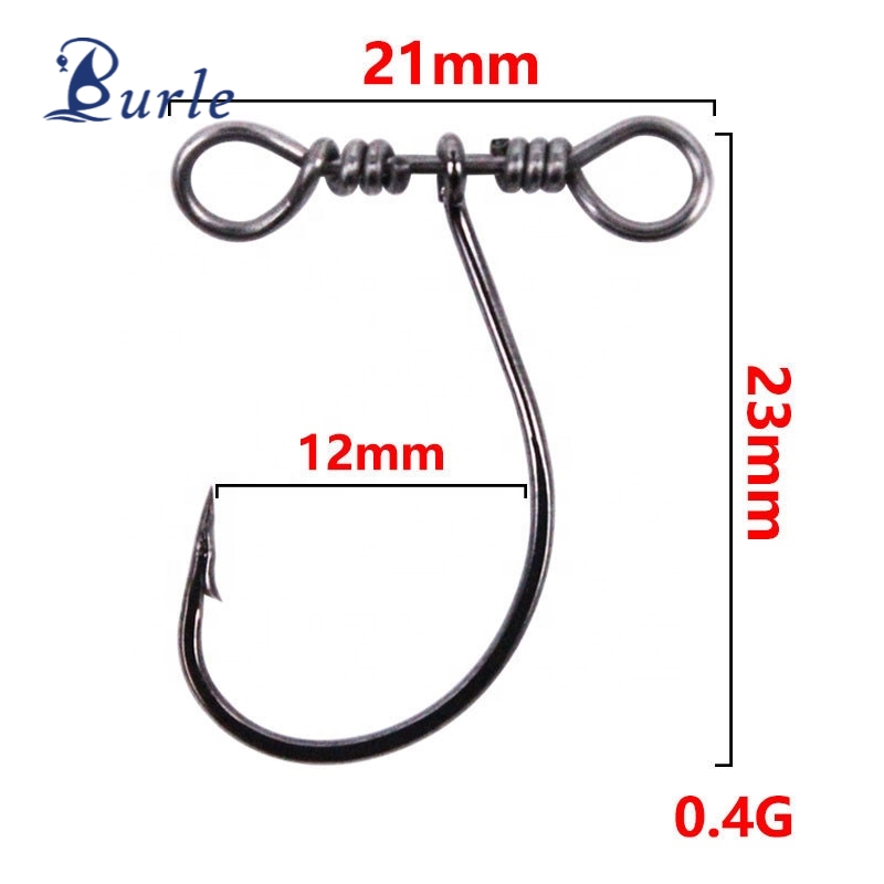 1 vs 1 0 leadhead sickle fishing hook Arkie Lures Painted Sickle Hook Heads Purple PSH-132-15