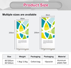 <span class=keywords><strong>Banner</strong></span> Enrollable Publicitario Retráctil de Aleación de Aluminio Ligero y Portátil para Exteriores, con Montaje sin Herramientas - Product Image 6
