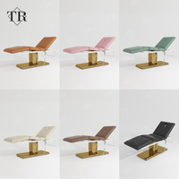 Table de massage électrique portable moderne Turri 3 Motor en cuir, ensemble de mobilier de spa et de salon avec fonction inclinable