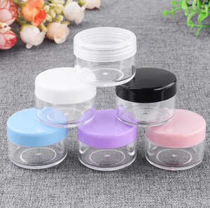 3g 5g 8g 10g 15g 20g Tiny PS Plastic Jars Clear Polystyrene Thick Wall Jars With Dome Caps