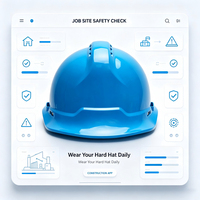Casque de sécurité pour travaux de construction, EN397 ANSI Z89.1 ABS, logo personnalisé, ouvertures de ventilation, casque de sécurité rigide pour hommes