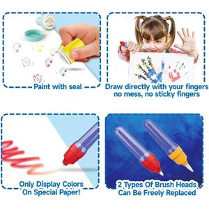 Çocuklar büyülü boyama kitleri için sihirli ışık fırça karışıklık ücretsiz boyama istasyonu boyama Doodle yaratıcılık çizim eğitici oyuncaklar - Product Image 6