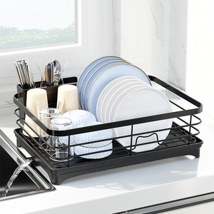 ชั้นวางจานแบบมุม ประหยัดพื้นที่บนเคาน์เตอร์ ที่จัดจาน ชาม ถาด ป้องกันสนิม โครงโลหะน้ำหนักเบา ฐานกันลื่นอย่างมั่นคง - Product Image 2