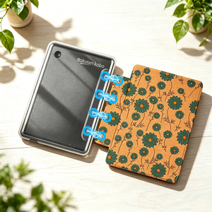 Étui magnétique écologique pour <span class=keywords><strong>Kobo</strong></span> <span class=keywords><strong>Clara</strong></span> avec coque transparente amovible en acrylique et tissu en liège, personnalisable OEM/ODM pour liseuse électronique - Product Image 1
