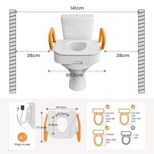 Siège <span class=keywords><strong>de</strong></span> toilette motorisé avec accoudoirs, télécommande, <span class=keywords><strong>hauteur</strong></span> réglable, aide à la sécurité pour les personnes âgées et les personnes handicapées - Product Image 3