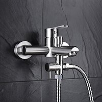 Vanne d'angle de dérivation d'eau, 3 voies en laiton chromé adaptateur de dérivation d'eau pour pomme de douche ou robinet