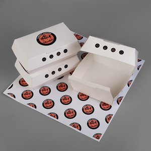 Thiết kế mới Burger hộp thức ăn nhanh Burger gói có thể tái chế các tông Túi Burger và khoai tây chiên bao bì với logo Takeaway hộp giấy - Product Image 5