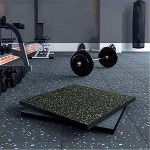 Noise Reduction Sport Fitness <b>Rubber</b> Tile <b>Gym</b> Flooring <b>Mats</b> - Product Image 4