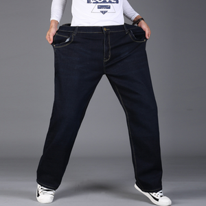 Gzy กางเกงยีนส์ทรงหลวมสำหรับผู้ชายกางเกงยีนส์ผ้าเดนิมขนาดใหญ่พิเศษสำหรับผู้ชายผ้าคอตตอน100% เคลียร์สต๊อก - Product Image 4