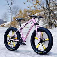 Sepeda Gunung Shimano Snow Bike SL-AM26166-24S 26'' Berbahan Baja dengan Suspensi, Rem Cakram, dan Pedal Biasa
